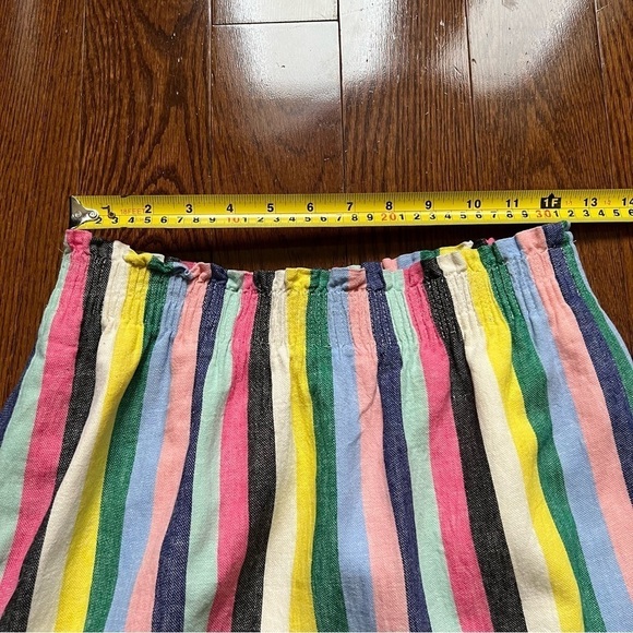J.Crew Linen Cotton A-Line Mini Skirt in Rainbow Multicolour - Sz 2 - Picture 10 of 12